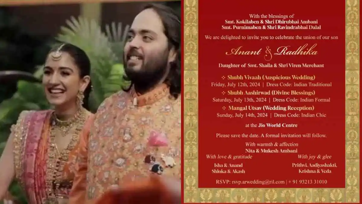 Anant Ambani and Radhika Merchant's wedding Card Is 366% More Expensive Than Akash Ambani's Wedding Card