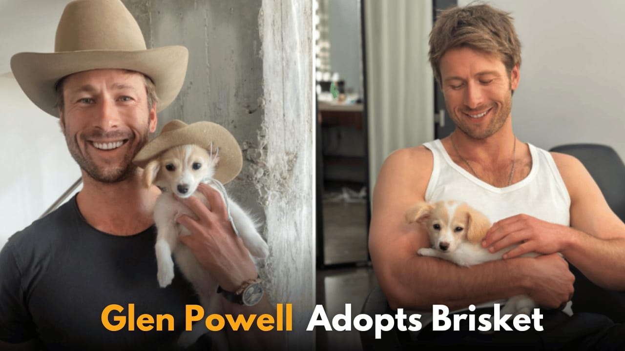 How Glen Powell’s Determination Brought Brisket the Puppy into His Life