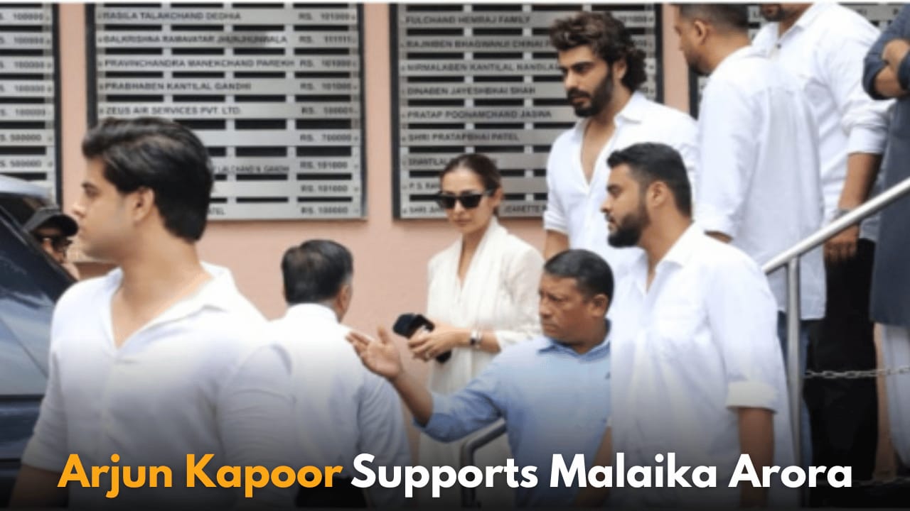 Arjun Kapoor Supports Malaika Arora at Her Father’s Funeral