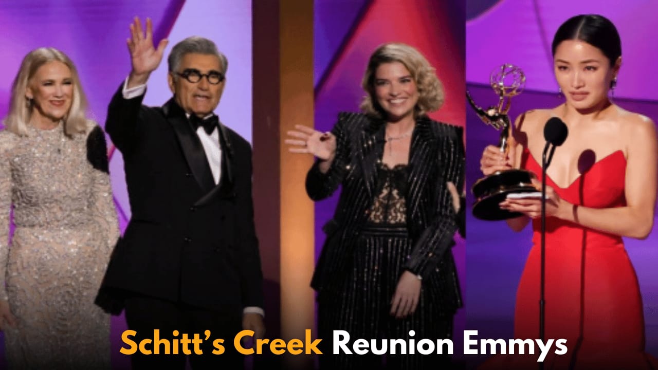 Schitt’s Creek Cast Reunites at 76th Emmys, Catherine O'Hara, Annie Murphy, and Levys Shine