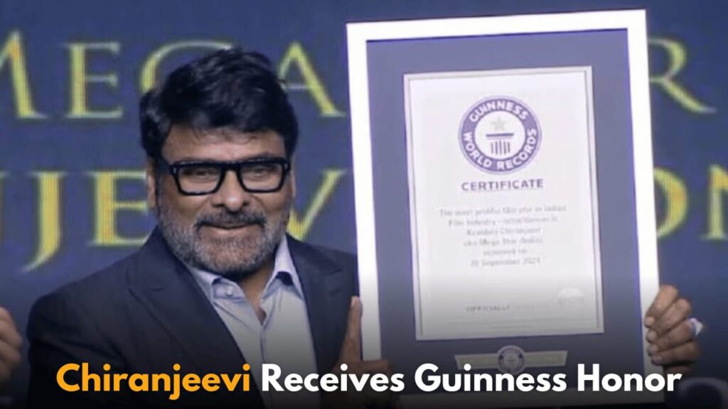 Chiranjeevi Honored with Guinness World Record for Most Prolific Indian Film Star