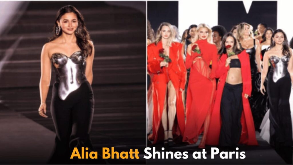 Alia Bhatt Dazzles in Metallic Silver at Paris Fashion Week Alongside Top Celebrities