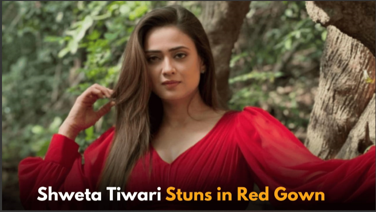 Shweta Tiwari Dazzles in Fiery Red Gown, Leaving Fans Amazed at Her Ageless Beauty