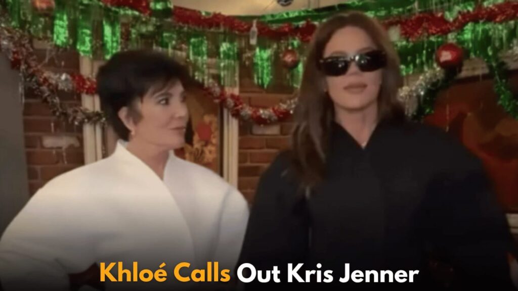 Khloé Kardashian Calls Out Kris Jenner for Twinning Outfit at Skims Holiday Party