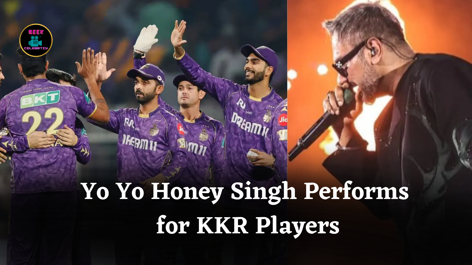 Yo Yo Honey Singh Performs for KKR Players