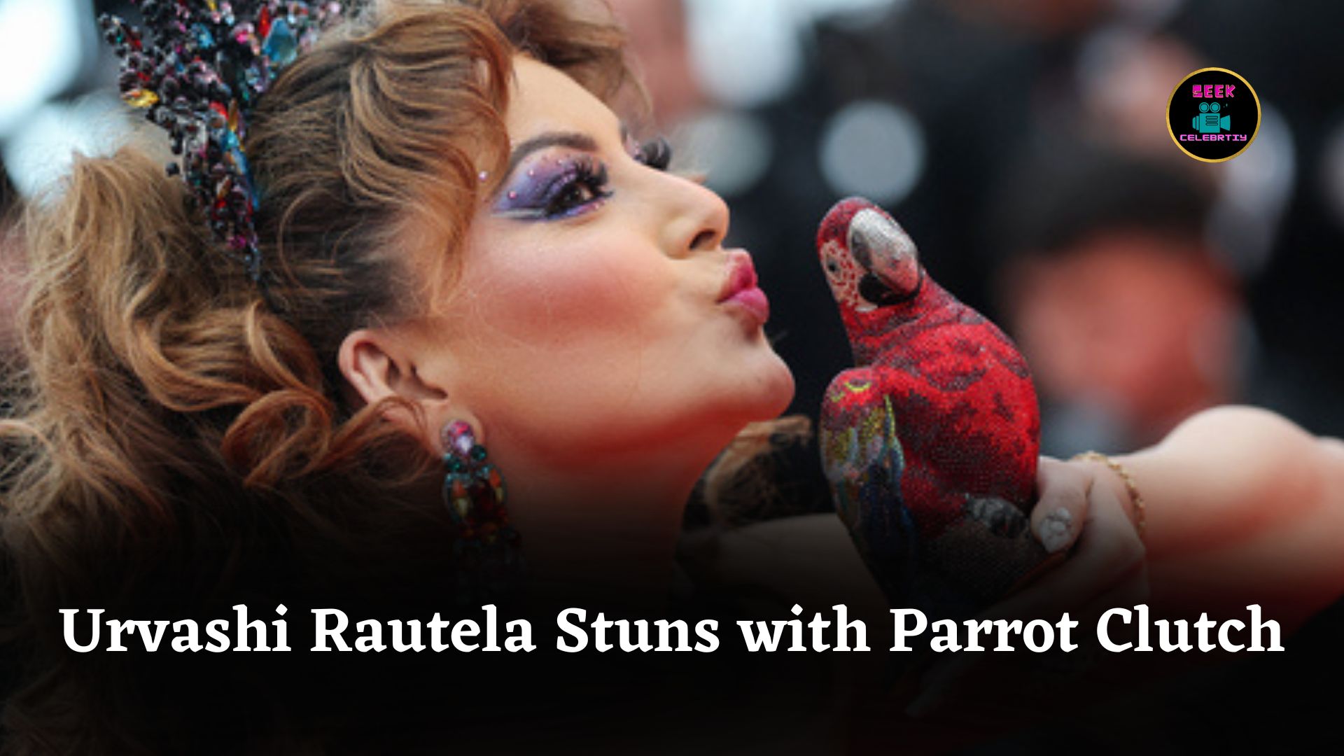 Urvashi Rautela Stuns at Cannes 2025 with Parrot-Shaped Crystal Clutch and Bold Fashion