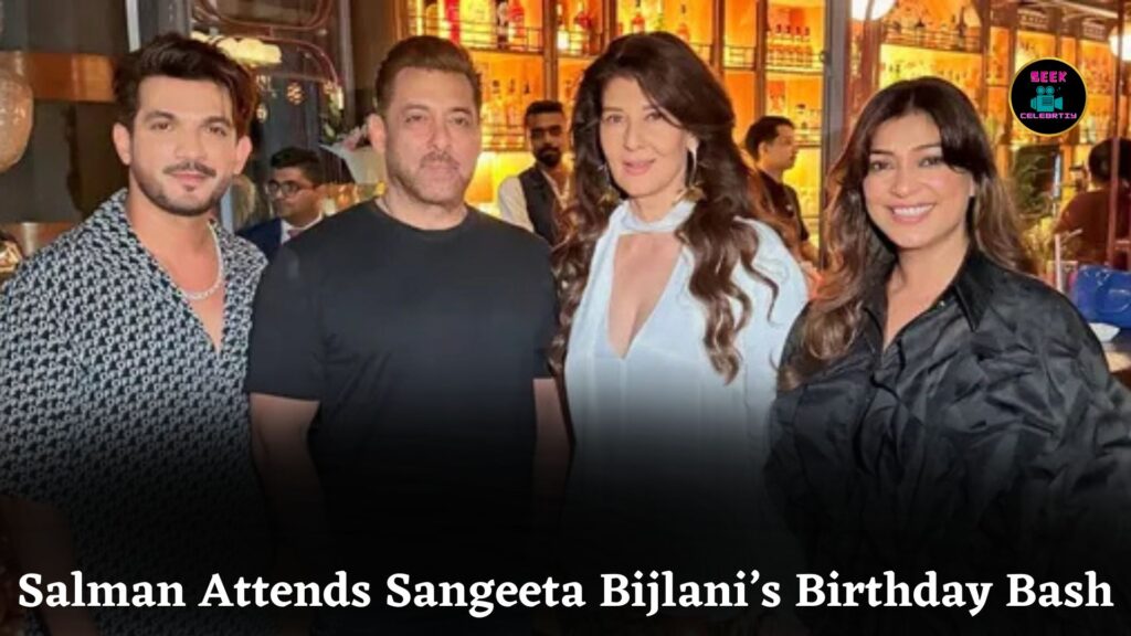 Salman Khan Attends Ex-Girlfriend Sangeeta Bijlani’s 65th Birthday Bash in Mumbai, Smiles Briefly