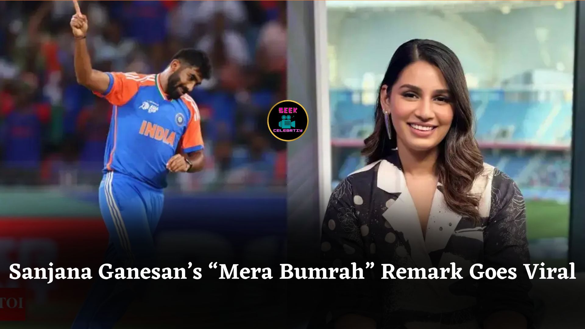 “Akkhi Duniya Ek Taraf, Mera Bumrah”: Sanjana Ganesan’s Viral On-Air Remark Sparks Laughter Online
