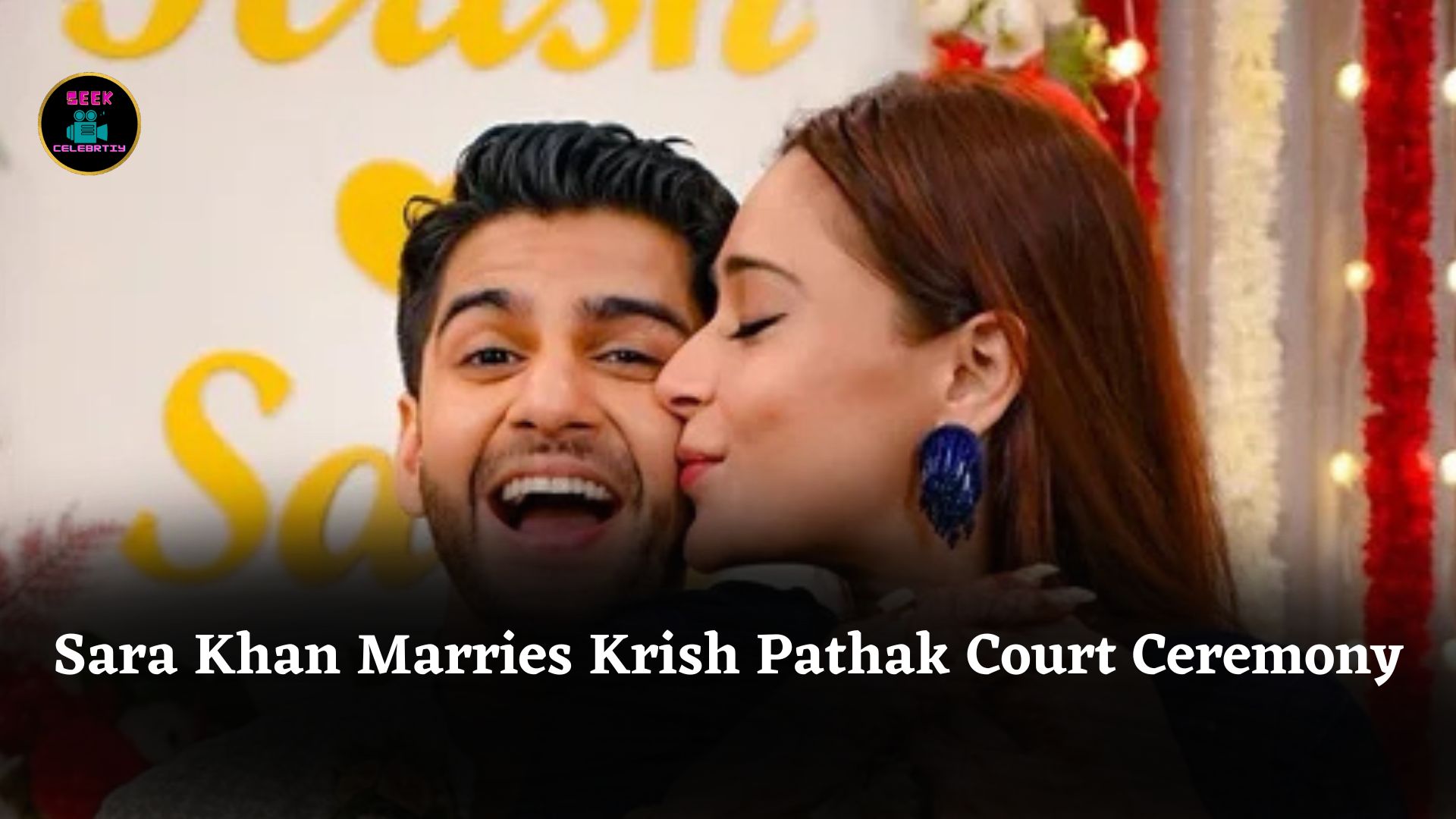 Sara Khan Marries Actor Krish Pathak in Court Ceremony, Shares Pictures from ‘Qubool Hai’ to ‘Saat Phero’