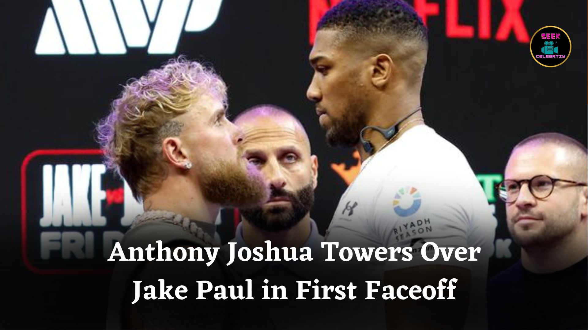 Anthony Joshua Towers Over Jake Paul During Intense First Faceoff Ahead of Heavyweight Netflix Showdown