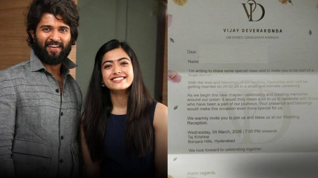 Vijay Deverakonda And Rashmika Mandanna Wedding Invite Goes Viral Ahead Of February Ceremony